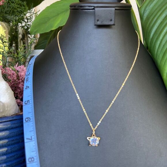 Wish Upon A Star Gold Necklace with Swarovski Crystals - Picture 8 of 11
